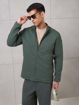 Technosport - Men Green Solid Full Sleeves Jacket