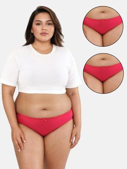 Adira - BrZee Plus Size Bikini Panty Pink