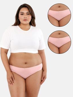 Adira - BrZee Plus Size Bikini Panty Peach