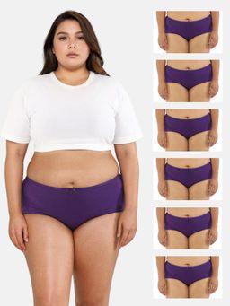 Adira - BrZee Plus Size Hipster Panty Purple