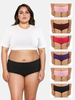 Adira - BrZee Plus Size Hipster Panty Multi-Color