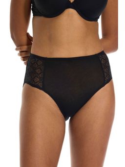 ButtChique - Side-Stretch Lace Hip Hugger Panty Brief Black