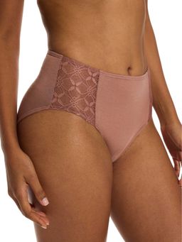 ButtChique - Side-Stretch Lace Hip Hugger Panty Brief Pink Mocha
