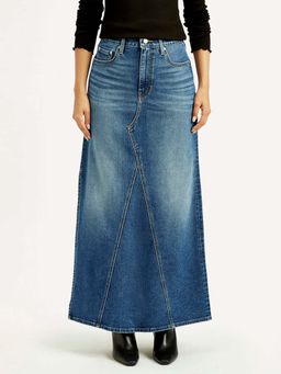 Levi's - Women Blue Mid Rise Blue Regular Fit Skirt