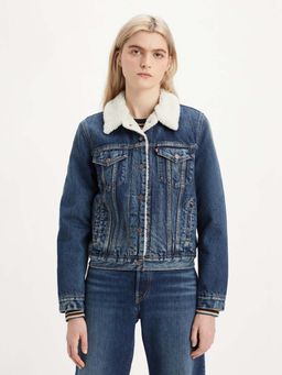 Levi's - Women Blue Original Sherpa Denim Trucker Jacket