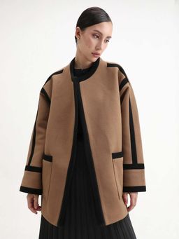 RAREISM - Women Beige Round Neck Jacket