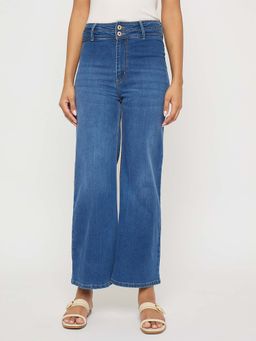 Madame - Women Blue Wide Leg Jeans