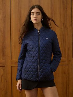 U.S. POLO ASSN. - Women Blue Regular Fit Puffer Jacket