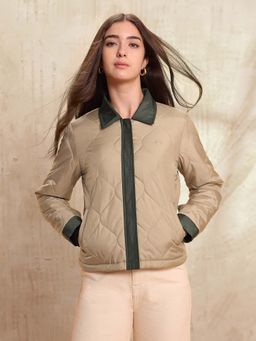 U.S. POLO ASSN. - Women Beige Regular Fit Puffer Jacket
