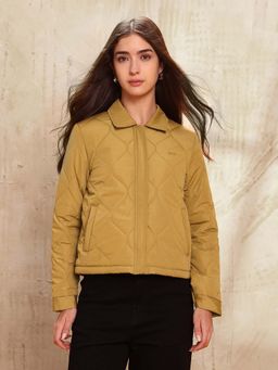 U.S. POLO ASSN. - Women Khaki Solid Puffer Jacket