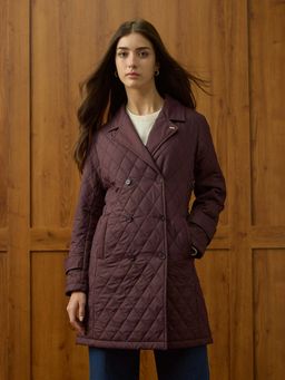 U.S. POLO ASSN. - Woman Purple Longline Puffer Jacket