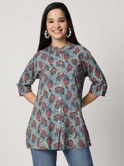 Aravalii - Blue Petal Rustle Tunic