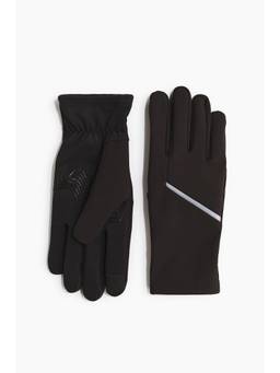 H&M MOVE - Men Black Running Gloves with Drymove