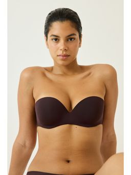 H&M - Women Brown Padded Microfibre Balconette Bra