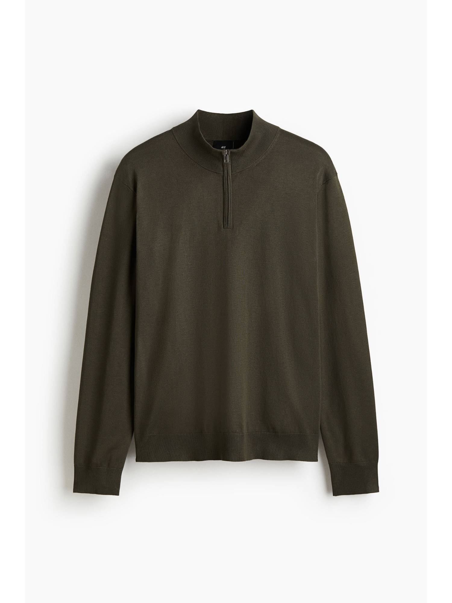 Buy H&M Regular Fit Zip-Top Jumper Green (XS) Online