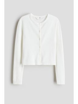 H&M - Girls White Fine-Knit Cardigan