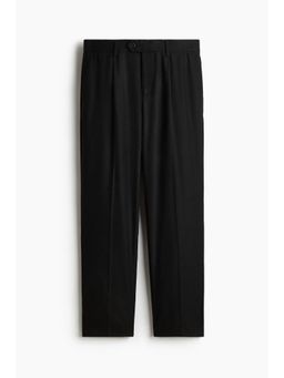 H&M - Men Black Regular Fit Tape Trousers