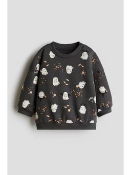 H&M - Boys Grey Printed Sweatshirt