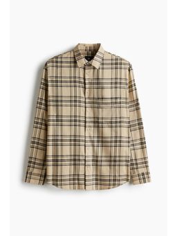 H&M - Men Beige Relaxed Fit Shirt