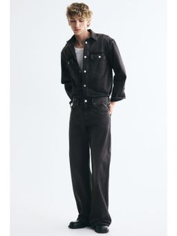H&M - Men Black Relaxed Bootcut Jeans