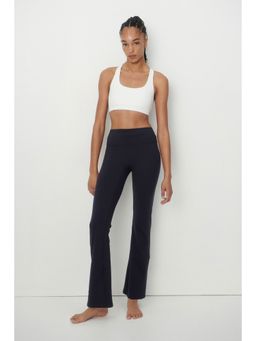 H&M - Women Blue Flared Yoga Leggings With Softmove