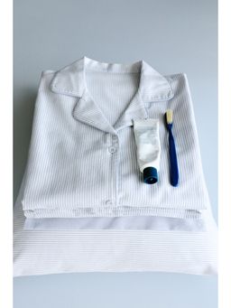 H&M - Women Blue Oxford Pyjamas And Shirt