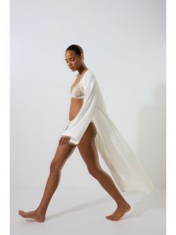 H&M - Women White Jersey Dressing Gown
