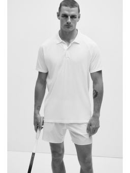 H&M - MOVE Men White Regular Fit Tennis T-Shirt With Drymove