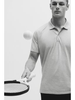 H&M MOVE - Men Grey Regular Fit Tennis T-Shirt With Drymove