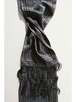 H&M - Women Blue Fringed scarf