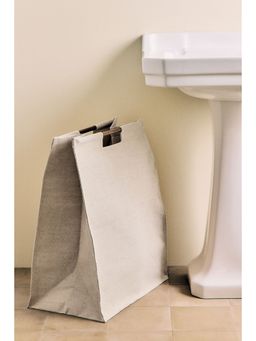 H&M - Beige Hanging Jute-Blend Laundry Bag