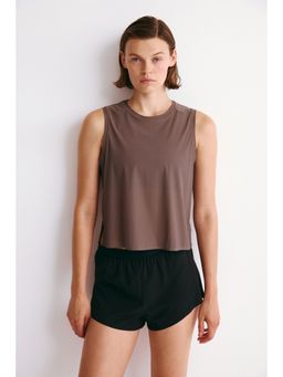 H&M - Women Brown Sports Vest Top With Cool move