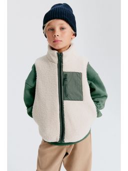 H&M - Boys Beige Teddy Gilet