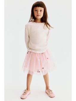 H&M - Girls Pink Sequined Tulle Skirt