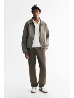 H&M - Men Beige Relaxed Fit Cotton Twill Chinos