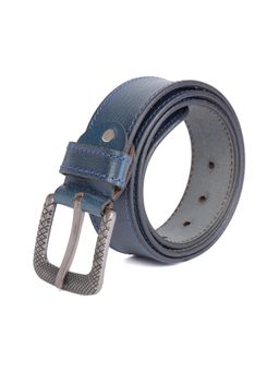 Stamp - Men's Casual Leather Belt - Blue (34)