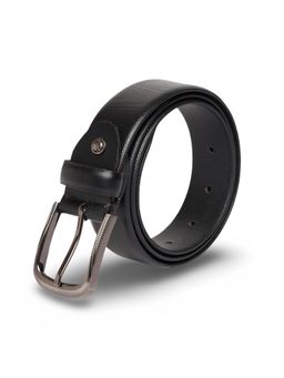 Stamp - Men's Adjustable Casual Leather Belt - Black (34)