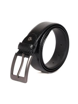 Stamp - Men's Profile Leather Belt - Black (34)