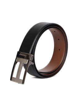 Stamp - Men's Premium Reversible Leather Belt - Black (34)