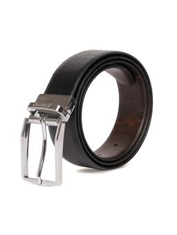 Stamp - Men's Classic Reversible Leather Belt - Black (34)