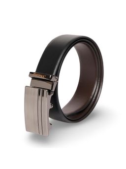 Stamp - Men's Reversible Leather Belt for Office & Casual Wear - Black (34)