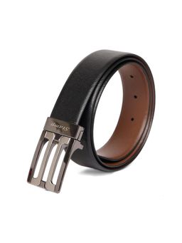 Stamp - Men's Adjustable Reversible Leather Belt - Brown (34)