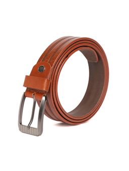 Stamp - Men's Woodland Style Leather Belt - Tan (34)