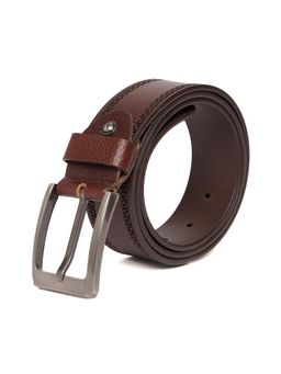 Stamp - Men's Woodland Collection Leather Belt - Brown (34)