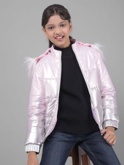 CRIMSOUNE CLUB - Girls Pink Hooded Puffer Jacket