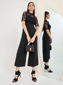 Miss Chase - Women's Black Floral Jumpsuit