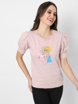 PINACOLADA - Women Pink Printed Regular Top