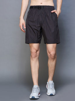 Dida - Grey Polyester Solid Casual Shorts