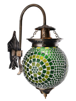 Homesake - Turkish Glass Wall Bracket Portuguese Green