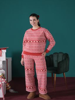 Muvazo - Jingle Bell Red Co-Ord (Set of 2)